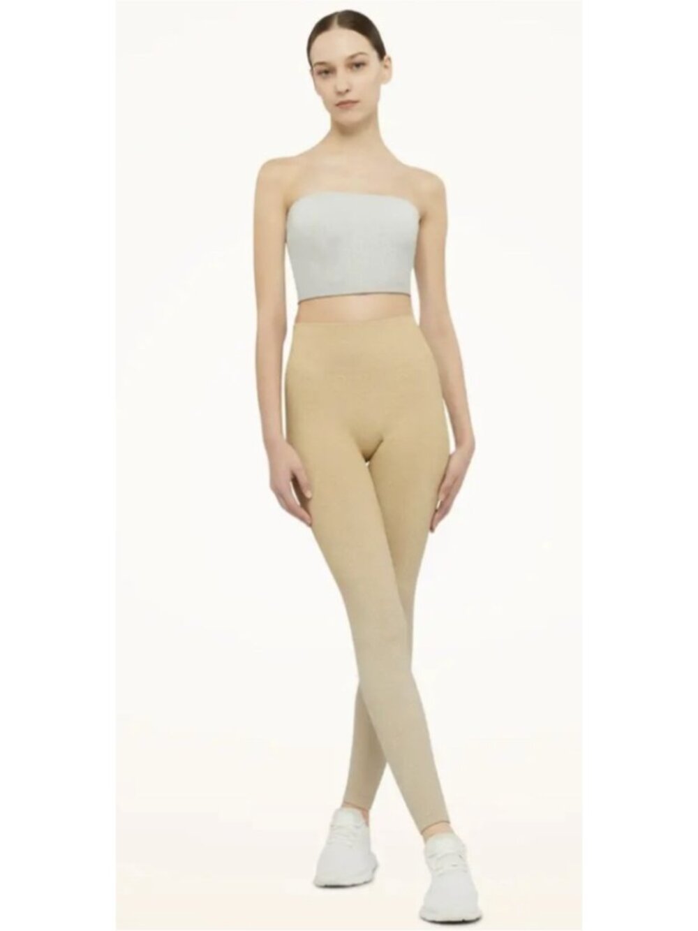 WOLFORD Moonshell Gold Shiny Lurex Metallic Stretch Leggings XS Mob Wives